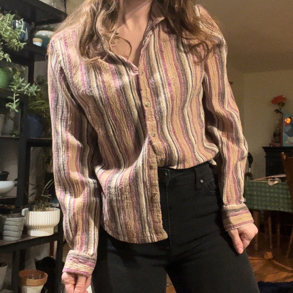 Columbia Multicolor Striped Button Up - Picture 2 of 7